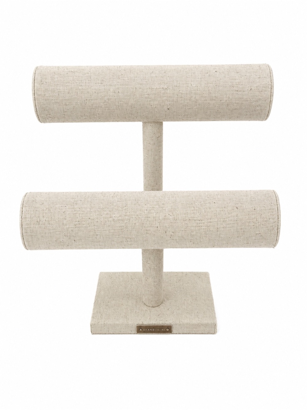 Neutral Beige Double T-Bar Jewelry Stand - Brand